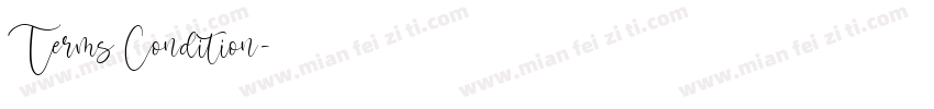 Terms Condition字体转换